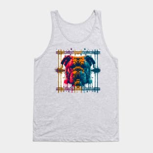 Olde English Bulldogge Mural Spray Paint Art Print Tank Top